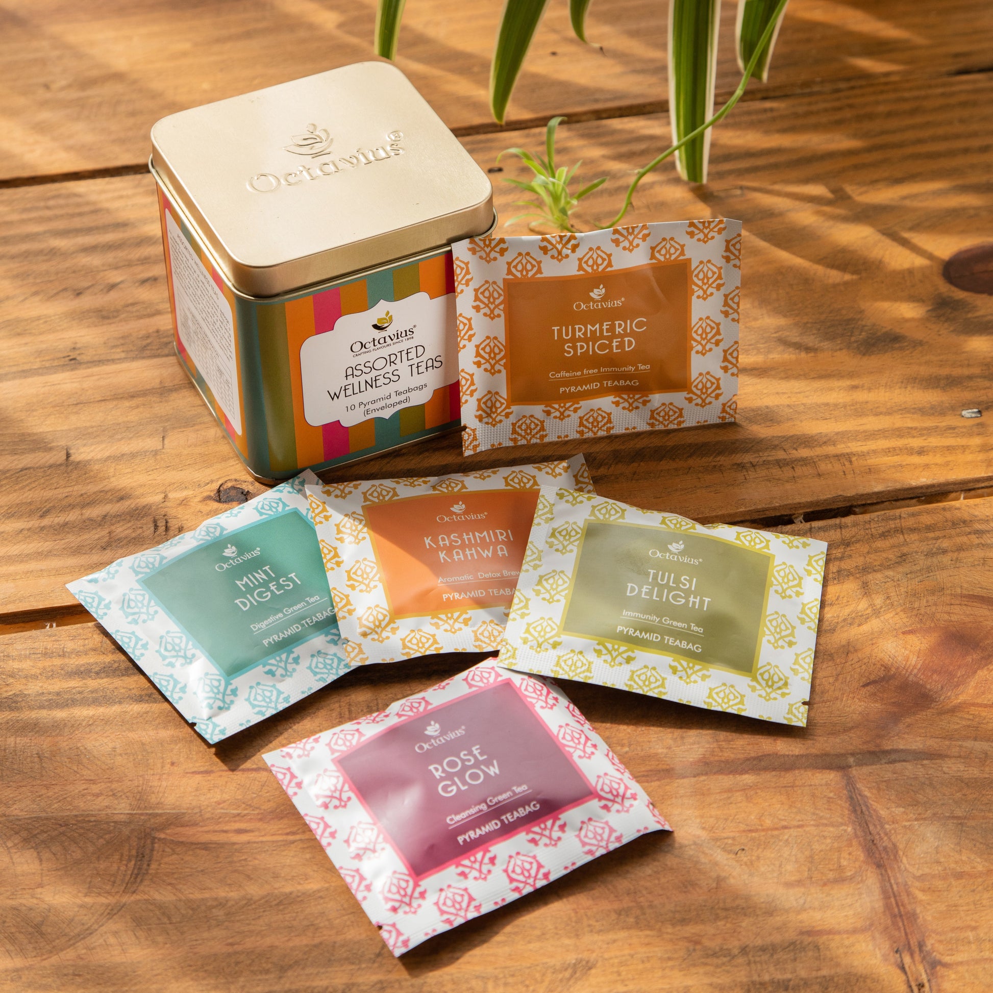 Assorted Wellness Teas (10 Pyramid Teabags) 10 Pyramid