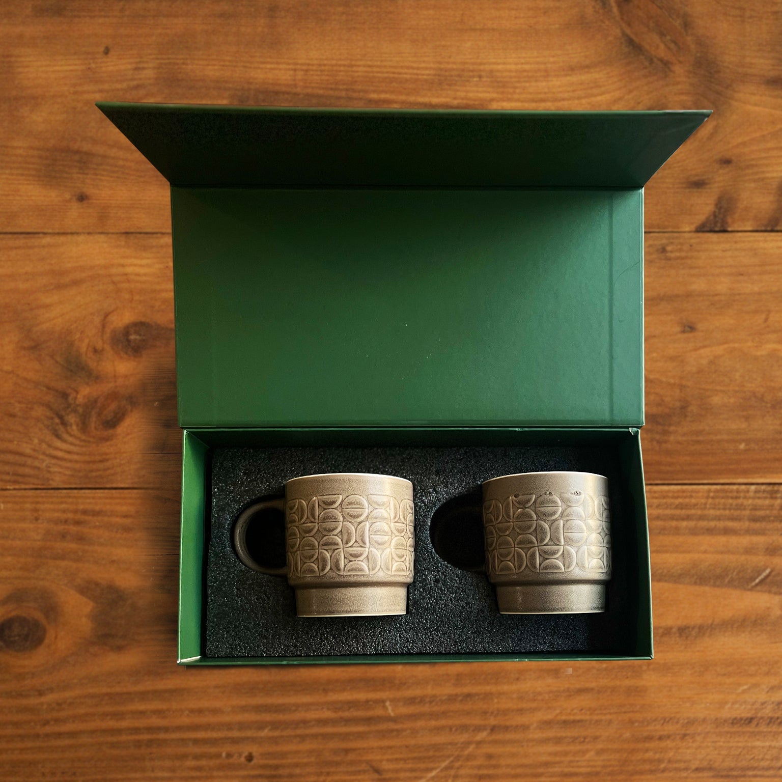 TerraCraft Collection Mocha Earth Ceramic Mug – 380 ml (Set of 2, Brown) 380ml