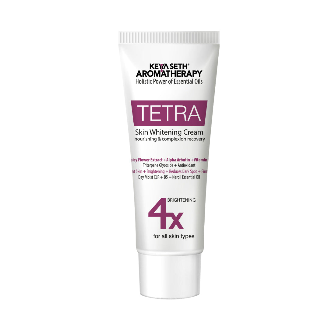 Tetra Skin Whitening Cream, Alpha Arbutin, Niacinamide, Vitamin C, Daisy Extract & Neroli for Radiant Glow & Luminous Complexion, Age Spots & Melasma 45g