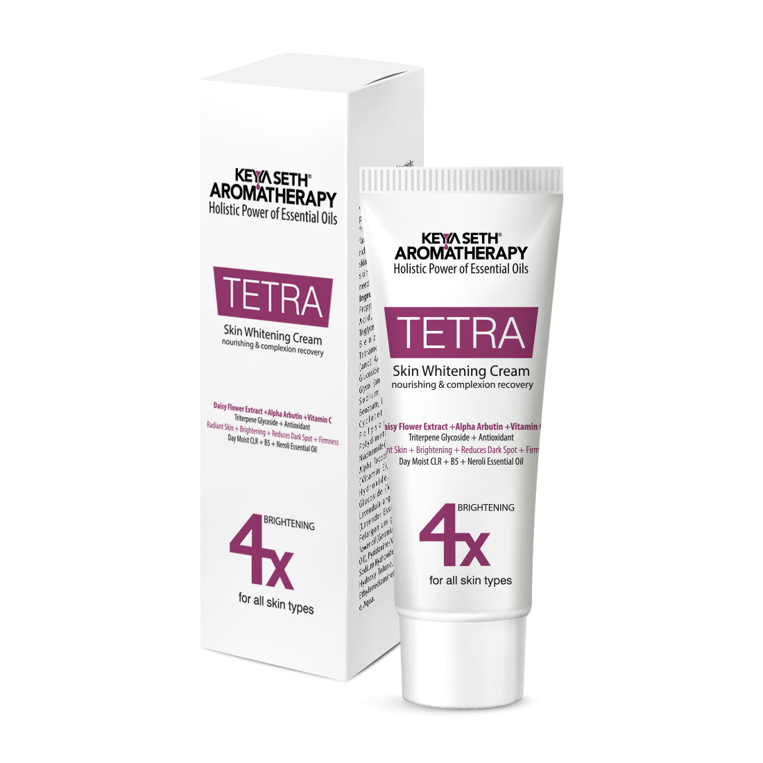 Tetra Skin Whitening Cream, Alpha Arbutin, Niacinamide, Vitamin C, Daisy Extract & Neroli for Radiant Glow & Luminous Complexion, Age Spots & Melasma 15g x 3