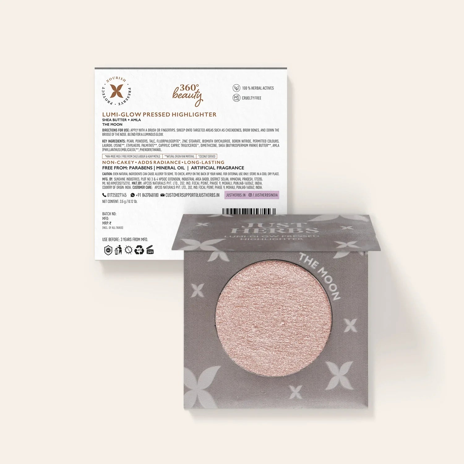 Lumi-glow Pressed Highlighter with Shea Butter and Amla