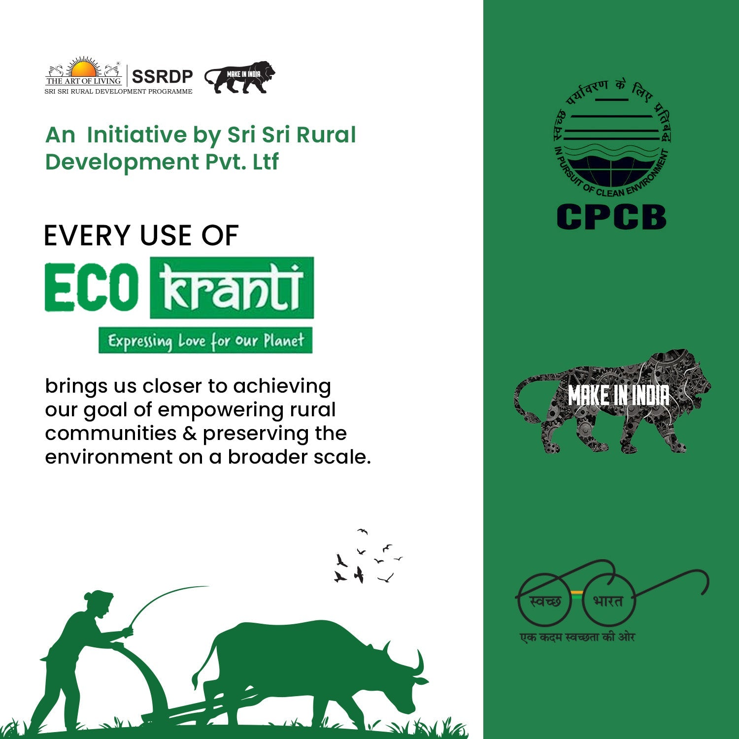 Eco Kranti - Bamboo Toilet Tissue Roll | 300 Pulls x 4 Packs | 100% Natural | Biodegradable, Compostable 100g