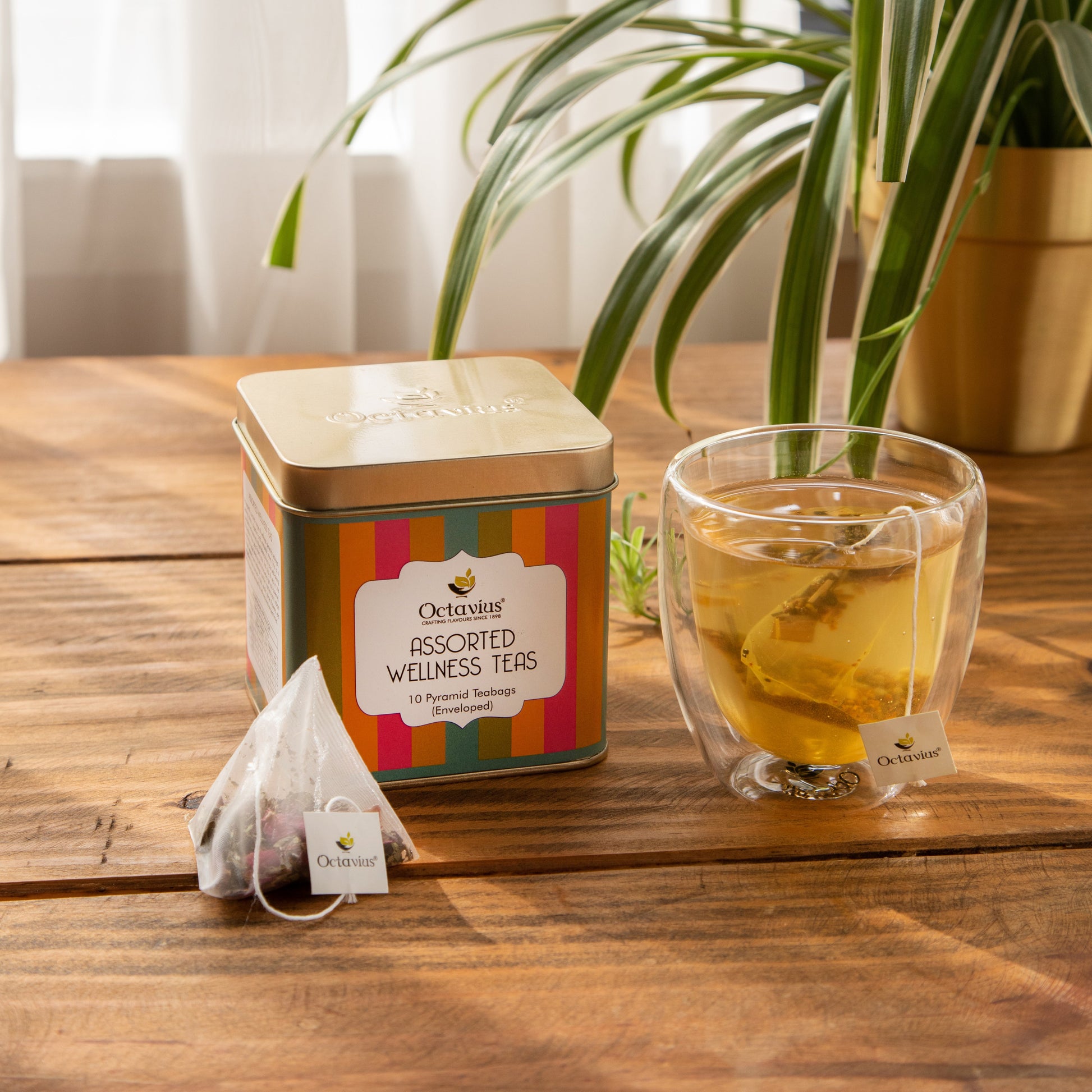 Assorted Wellness Teas (10 Pyramid Teabags) 10 Pyramid