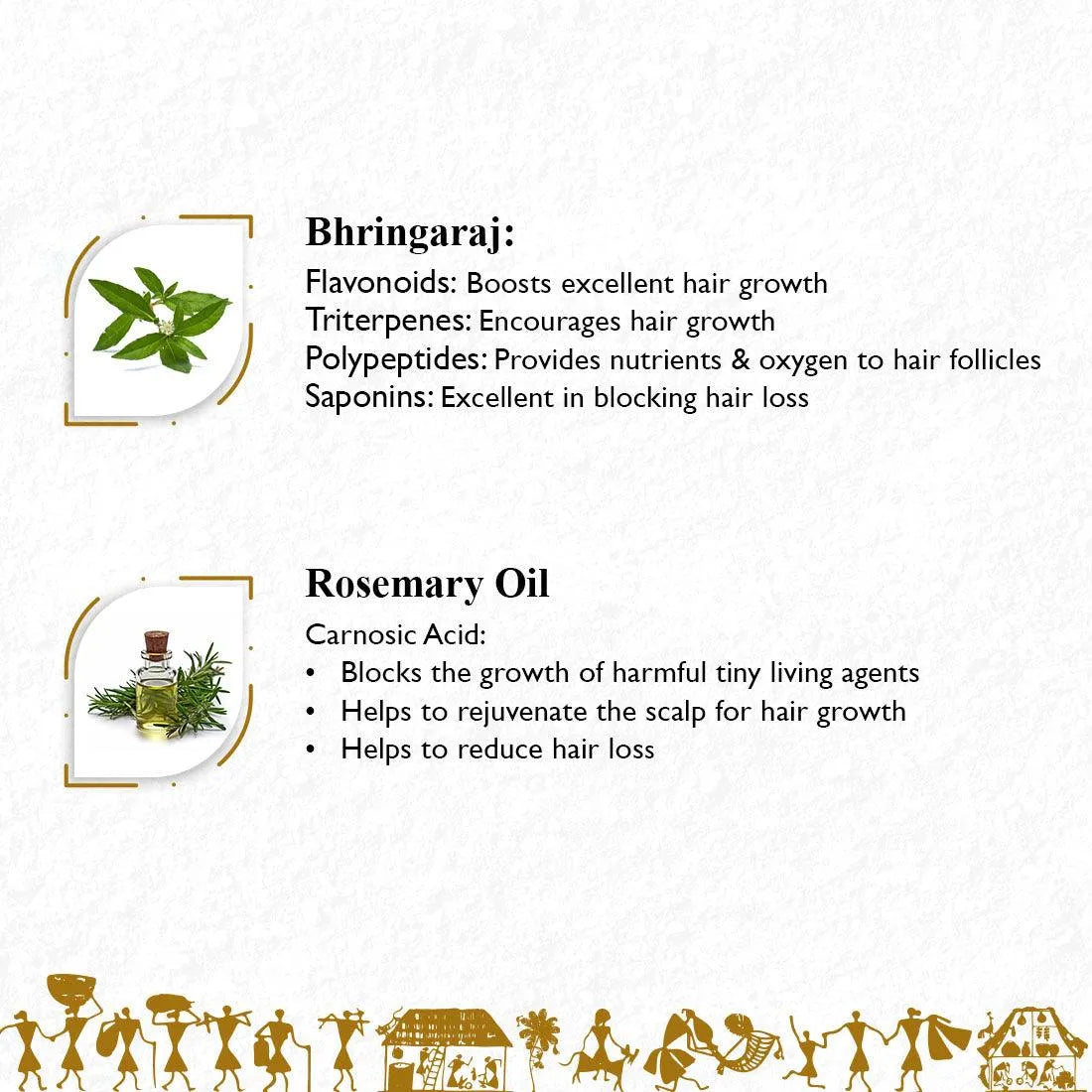 Tribal Essence Hair Growth Oil,Adivasi Herbal Hair Oil,Bhringraj, Amla, Methi, Rosemary Essential Oil, Bramhi, Nagarmotha, Jatamanshi, Lemongrass Essential Oil, Reduces Dandruff for Men & Women 100ml