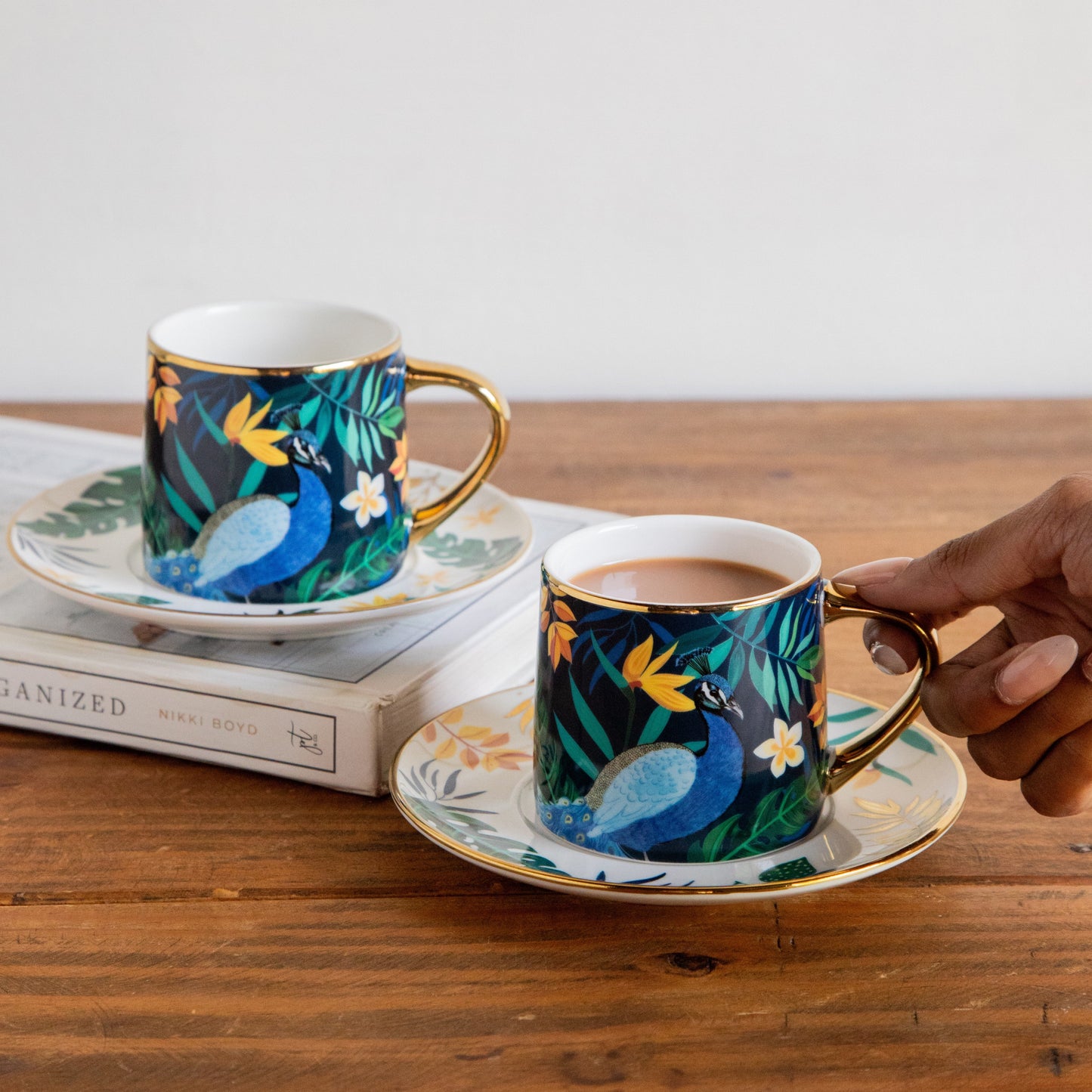 Tropical Elegance Teaset– Set of 6 Cups & Saucers (200 ML Each) 200ml
