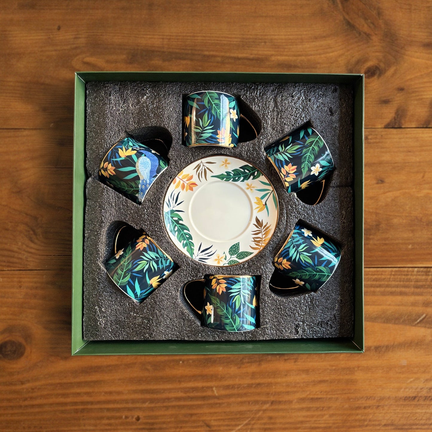 Tropical Elegance Teaset– Set of 6 Cups & Saucers (200 ML Each) 200ml