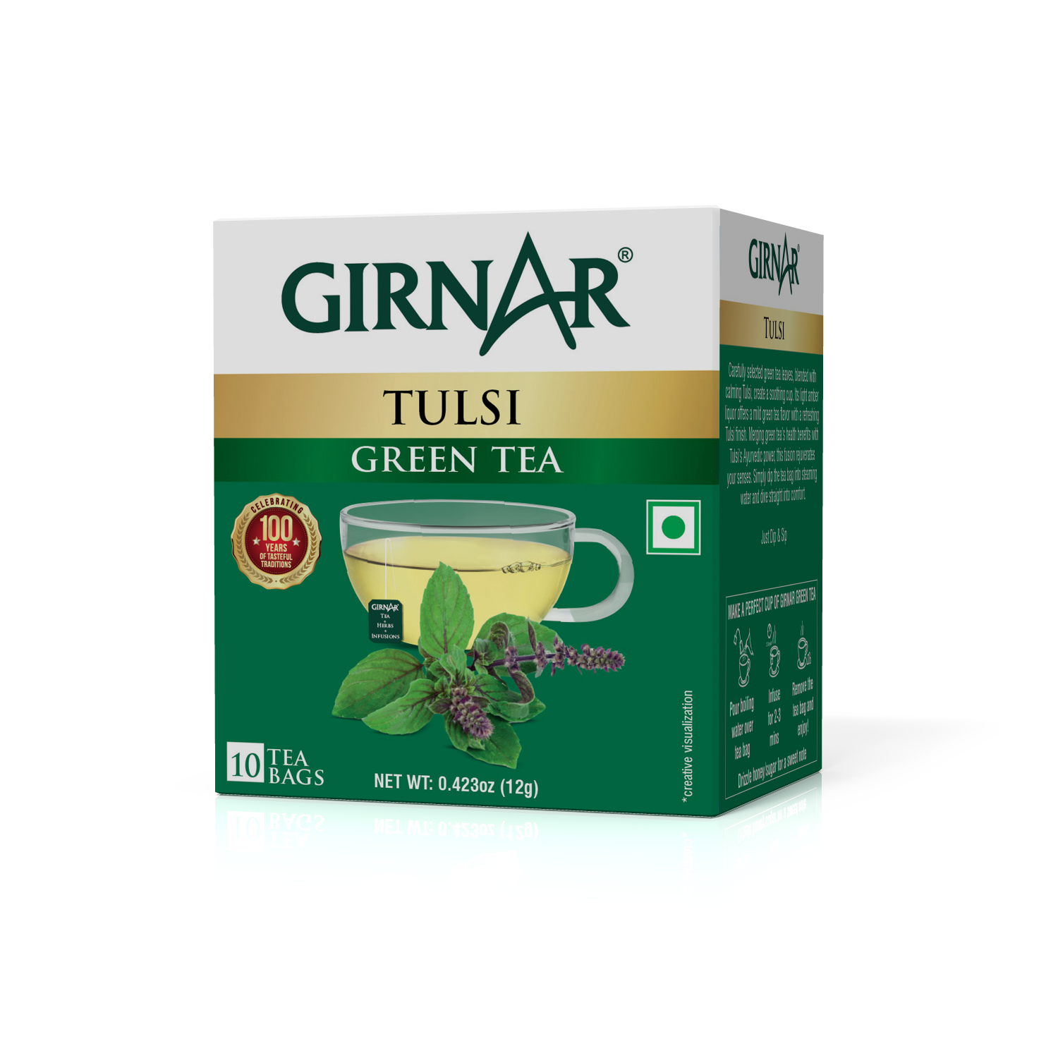 Green Tea Bags - Tulsi 25 Tea Bags