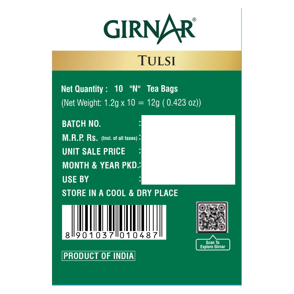 Green Tea Bags - Tulsi 25 Tea Bags