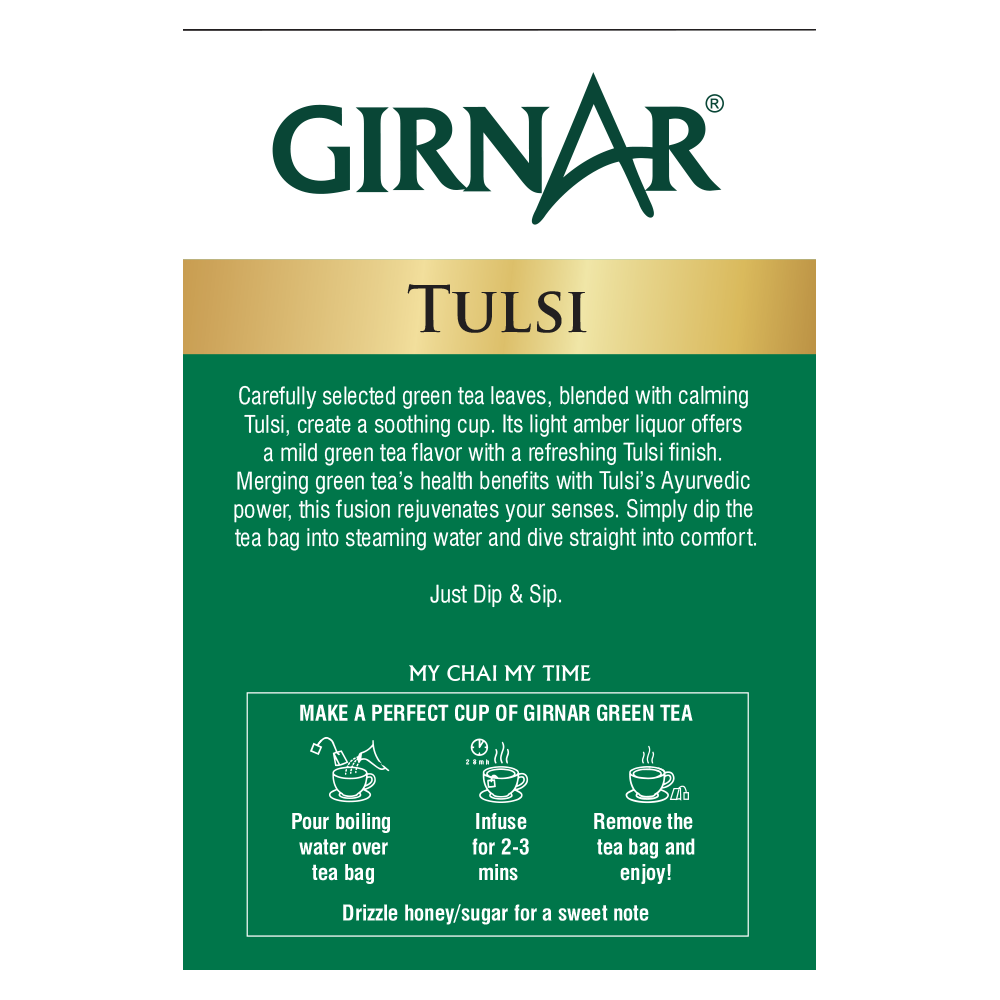 Green Tea Bags - Tulsi 25 Tea Bags