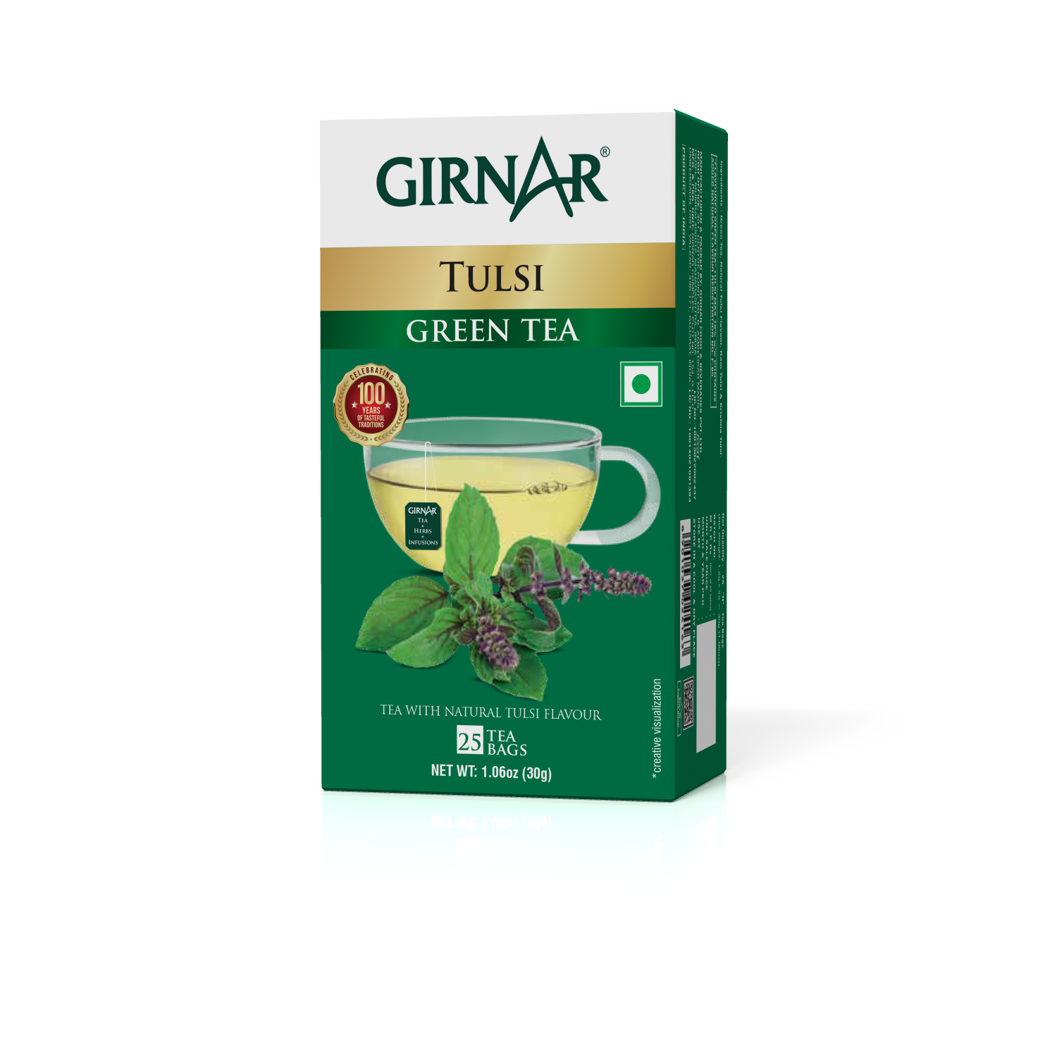 Green Tea Bags - Tulsi 25 Tea Bags