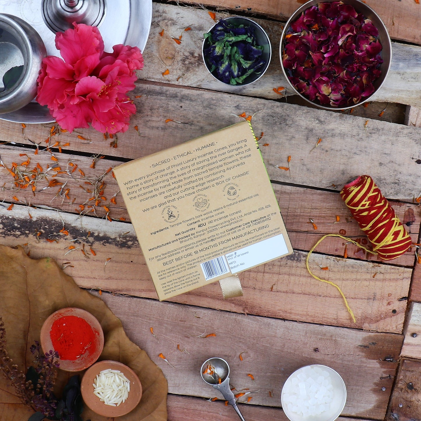 Natural Incense Cones - Tulsi