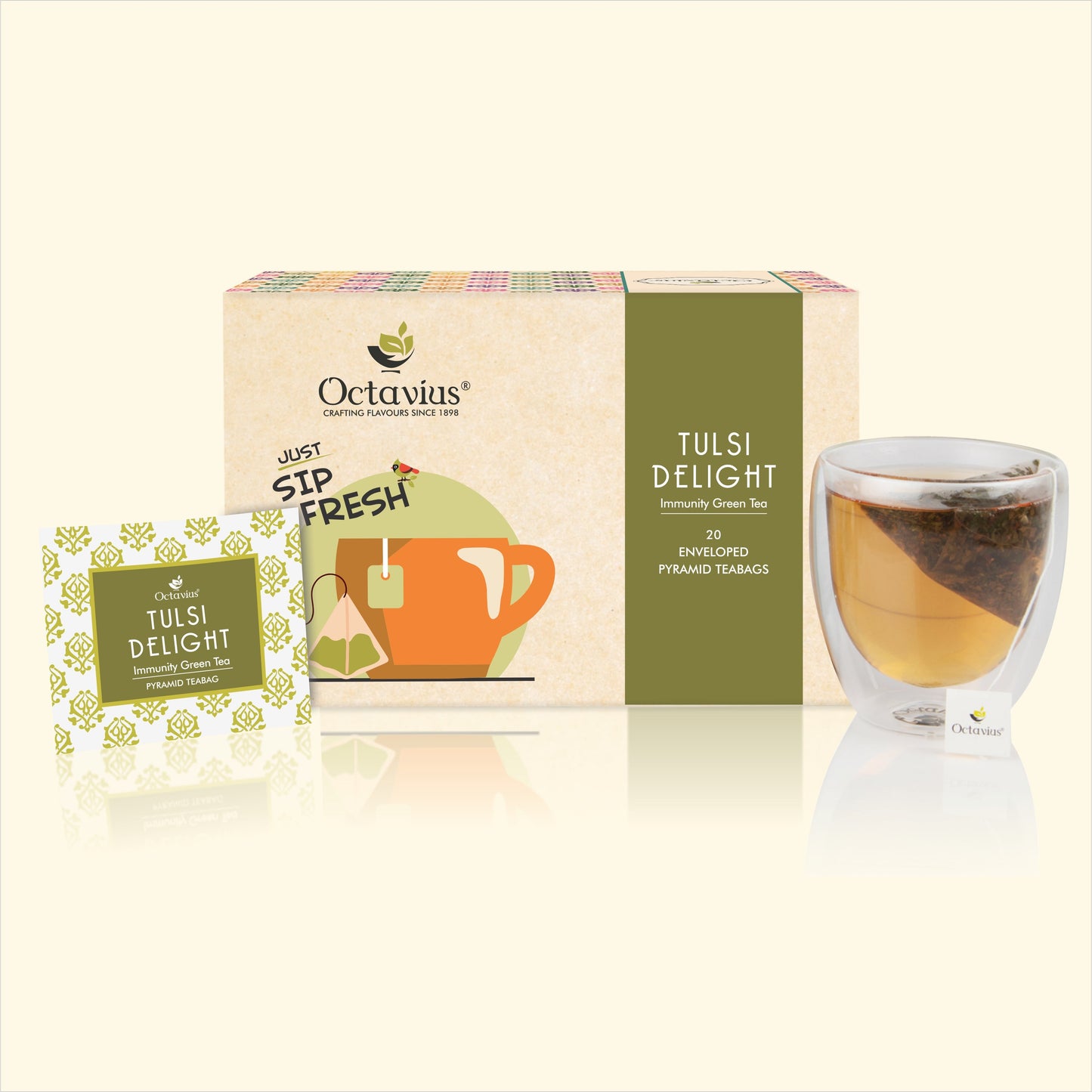 Tulsi Delight - 20  Enveloped Pyramid Tea Bags 200g