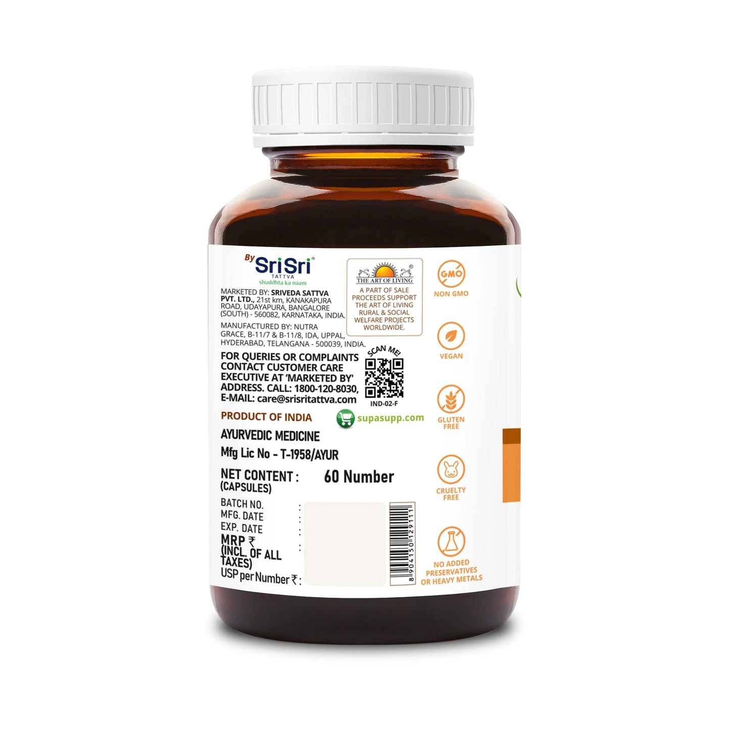SupaSupp Quick Action Bioperine Oil Curcuwin | Anti-Inflammatory, Anti-Oxidant, Overall Repair And Immunity | Health Supplement | 60 Veg Cap, 500 mg 500mg
