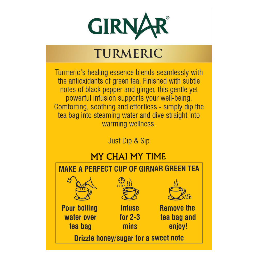 Green Tea Bags - Turmeric 10 Tea Bags