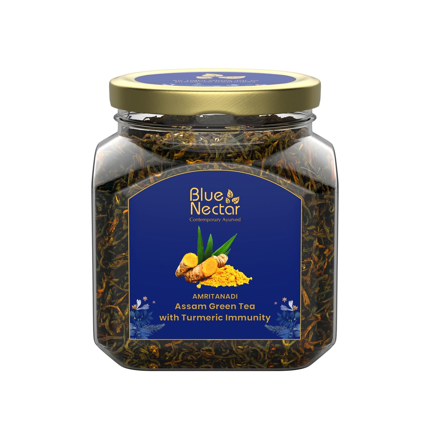 Turmeric Green Tea for Immunity Booster | Free Tea Infuser (50 g + 15 g Free | 33 cups) 50g