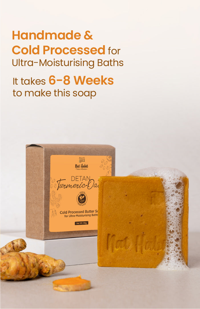 Cold Processed Detan Turmeric-Oats Soap 125g-x1