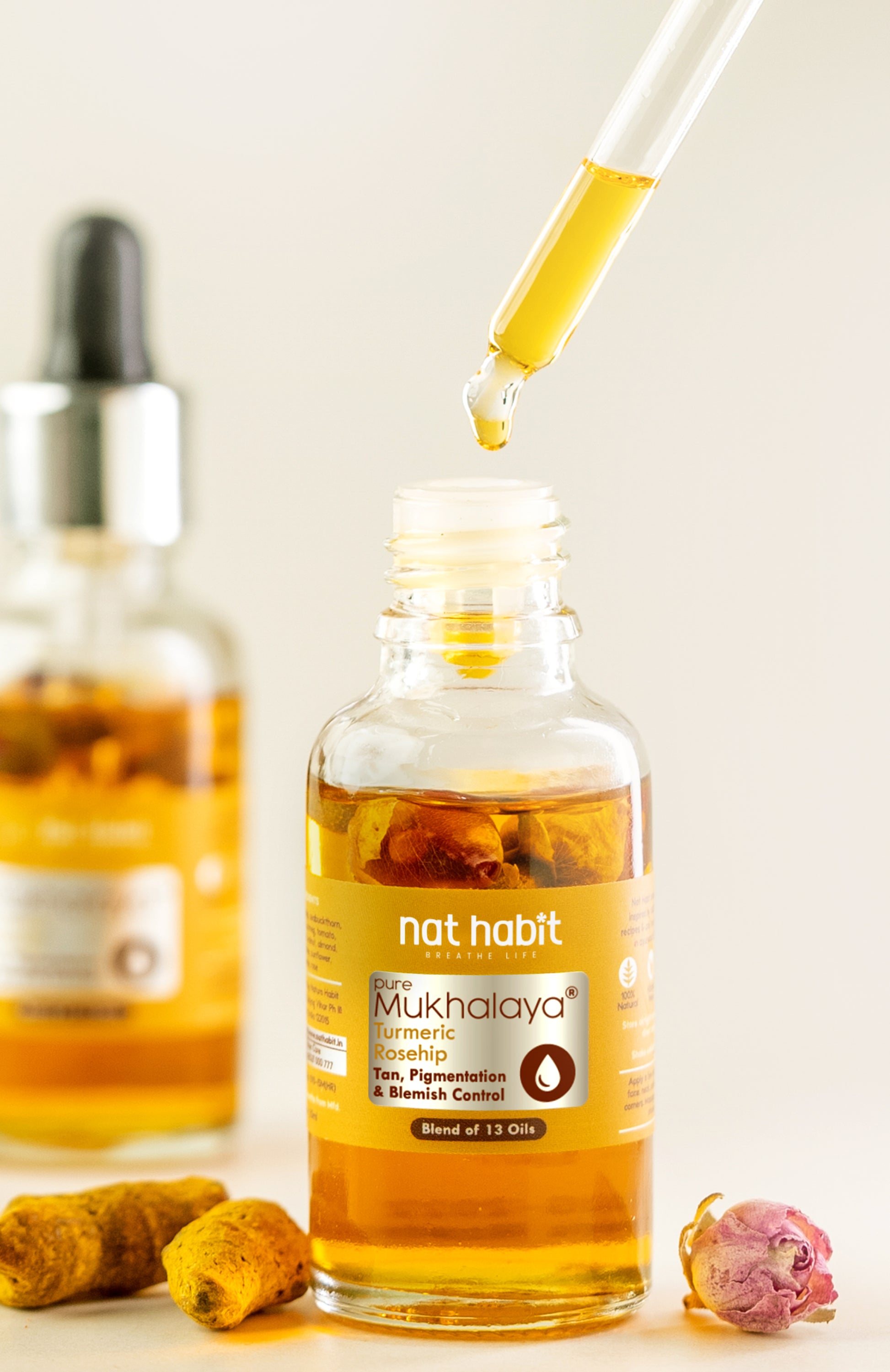 Pure Turmeric Rosehip Mukhalaya Face Oil 15ml
