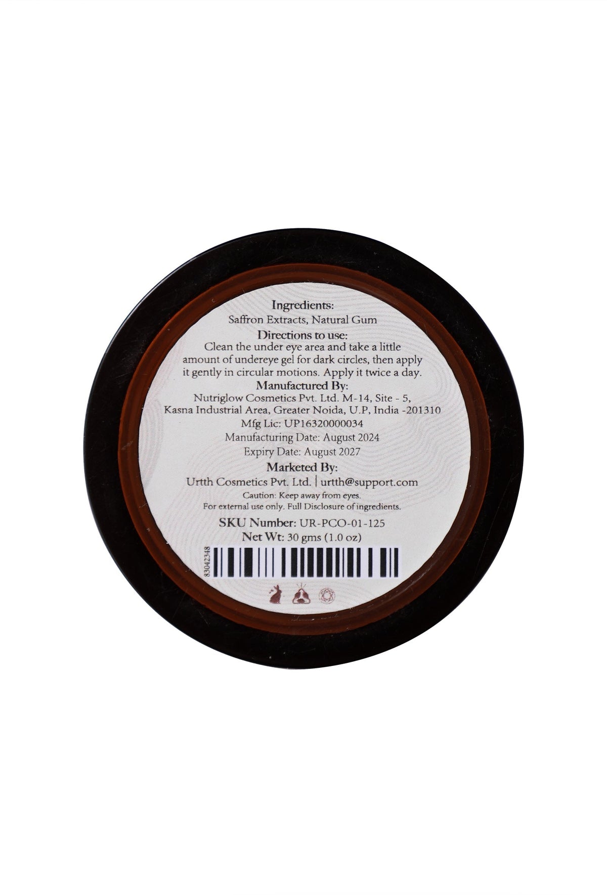 Saffron Under Eye Gel for Dark Circles