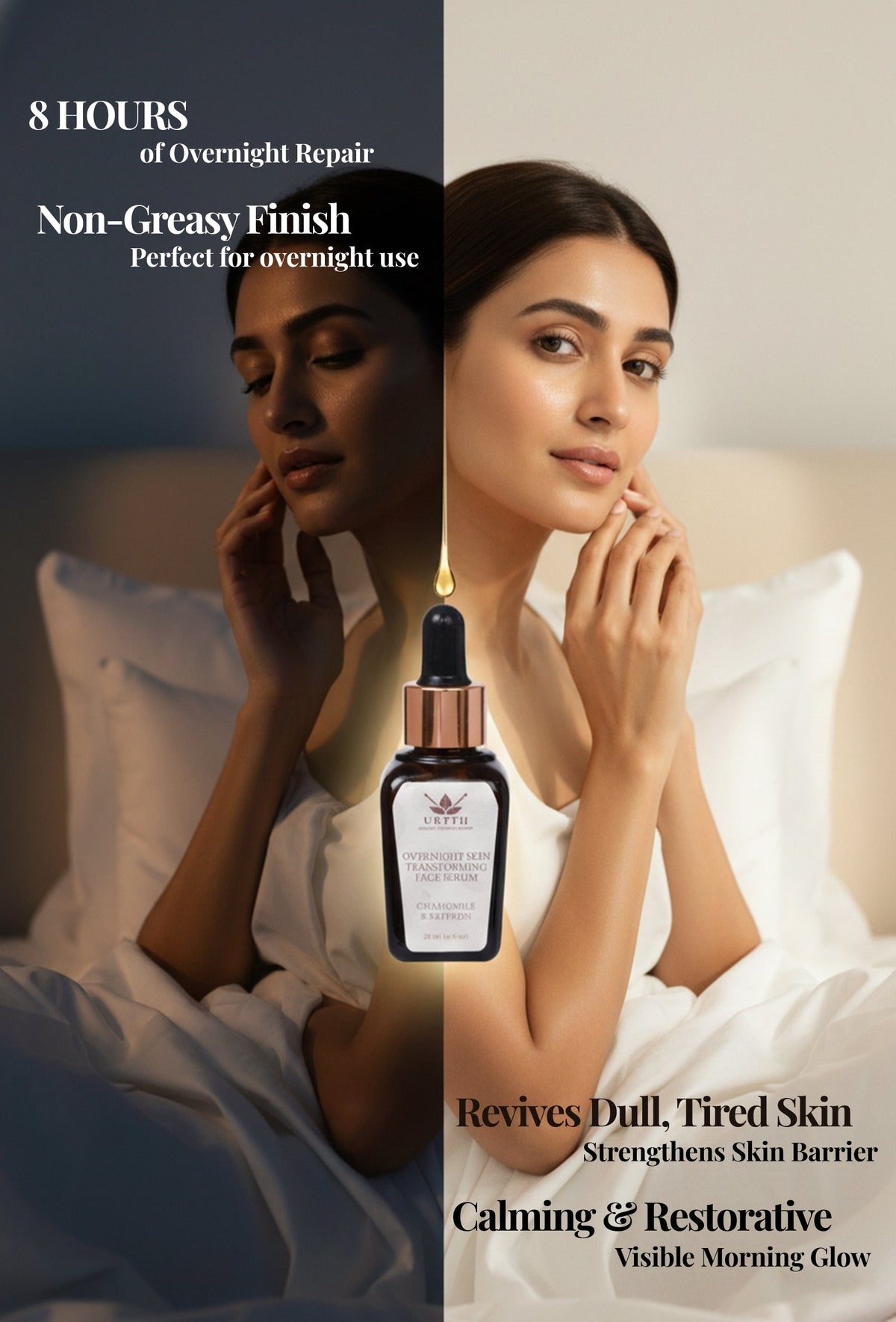 Overnight Face Serum with Saffron, Apricot & Grapeseed Oil