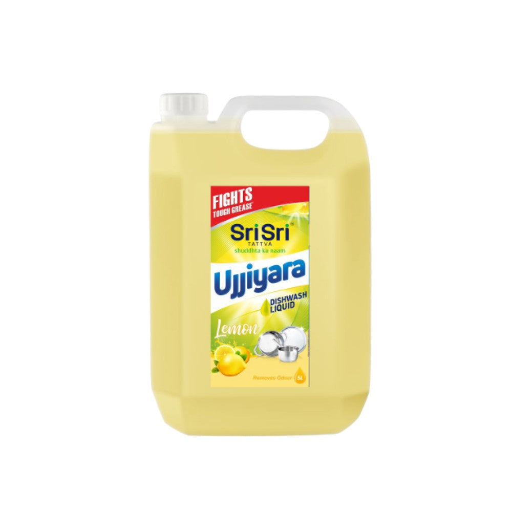 【Sri Sri Tattva】 Ujjiyara Liquid Dishwash Lemon - Removes Odour｜ ウッジヤラ 食器用液体洗剤 レモン（消臭）｜ 5L