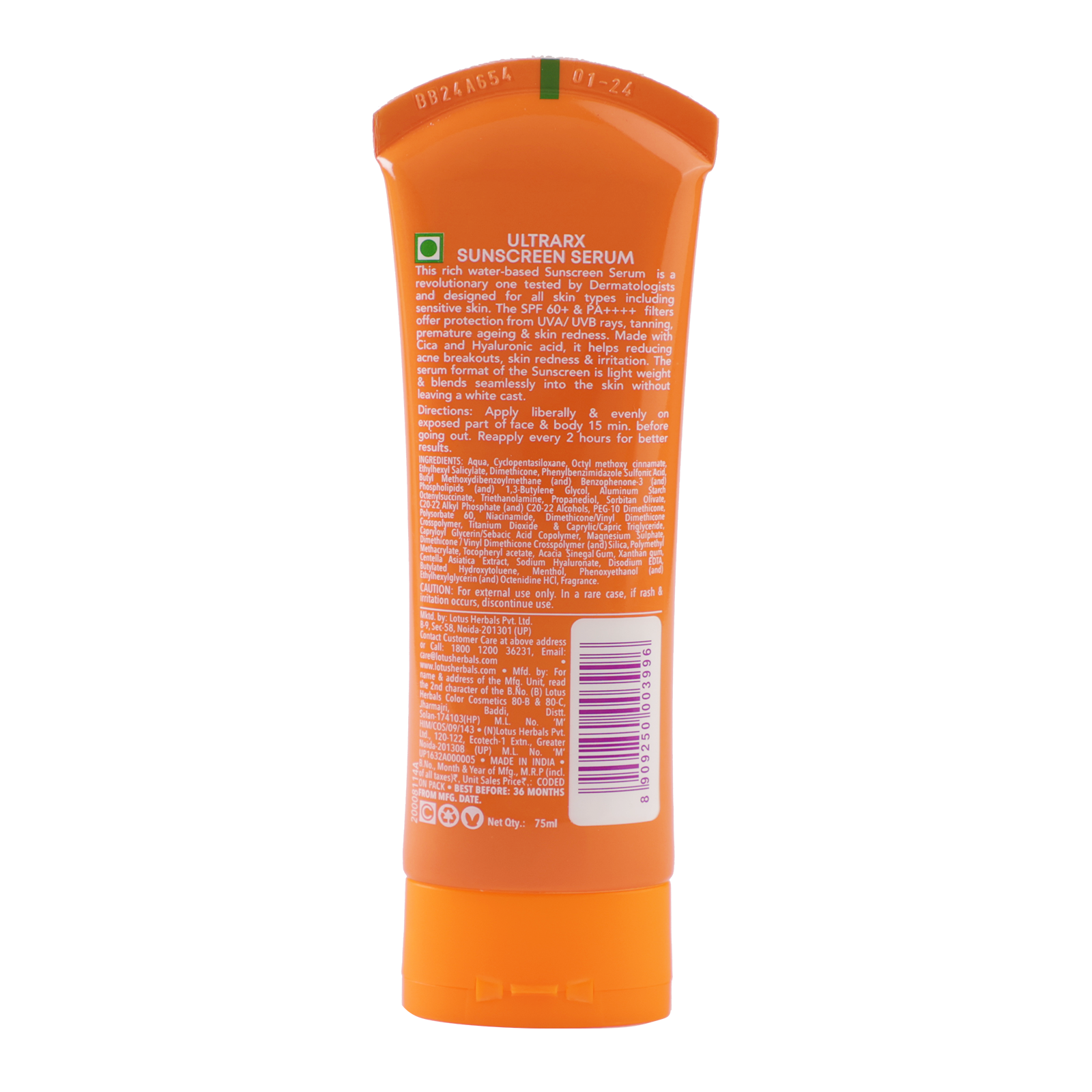 Safe Sun UltraRX Sunscreen Serum SPF 60 PA++++ 75ml