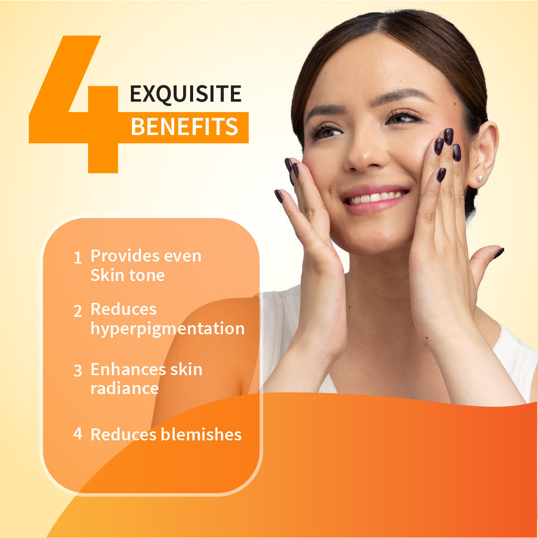 Vitamin-C Face Serum With 3X Vitamin-C | Reduce Discoloration and Enhance Radiance | Enriched with Lemon, Saffron, Orange & Gooseberry | For Spot-less Bright Skin - 30 ml 30ml