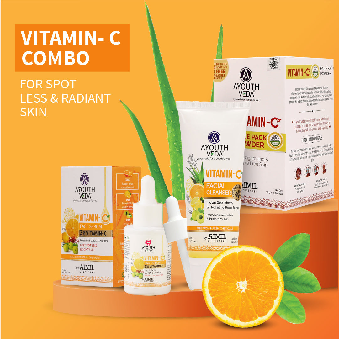 Vitamin-C Face Serum With 3X Vitamin-C | Reduce Discoloration and Enhance Radiance | Enriched with Lemon, Saffron, Orange & Gooseberry | For Spot-less Bright Skin - 30 ml 30ml
