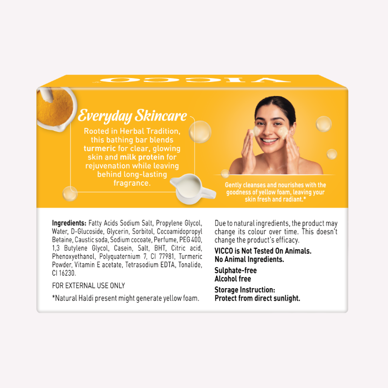 【Vicco】 Turmeric Milk Protein Bathing Bar｜ターメリック ミルクプロテイン バスソープ｜100g