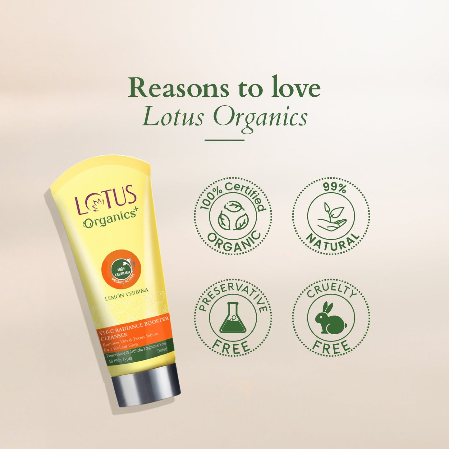 Organics+ Vitamin-C Radiance Booster Cleanser 