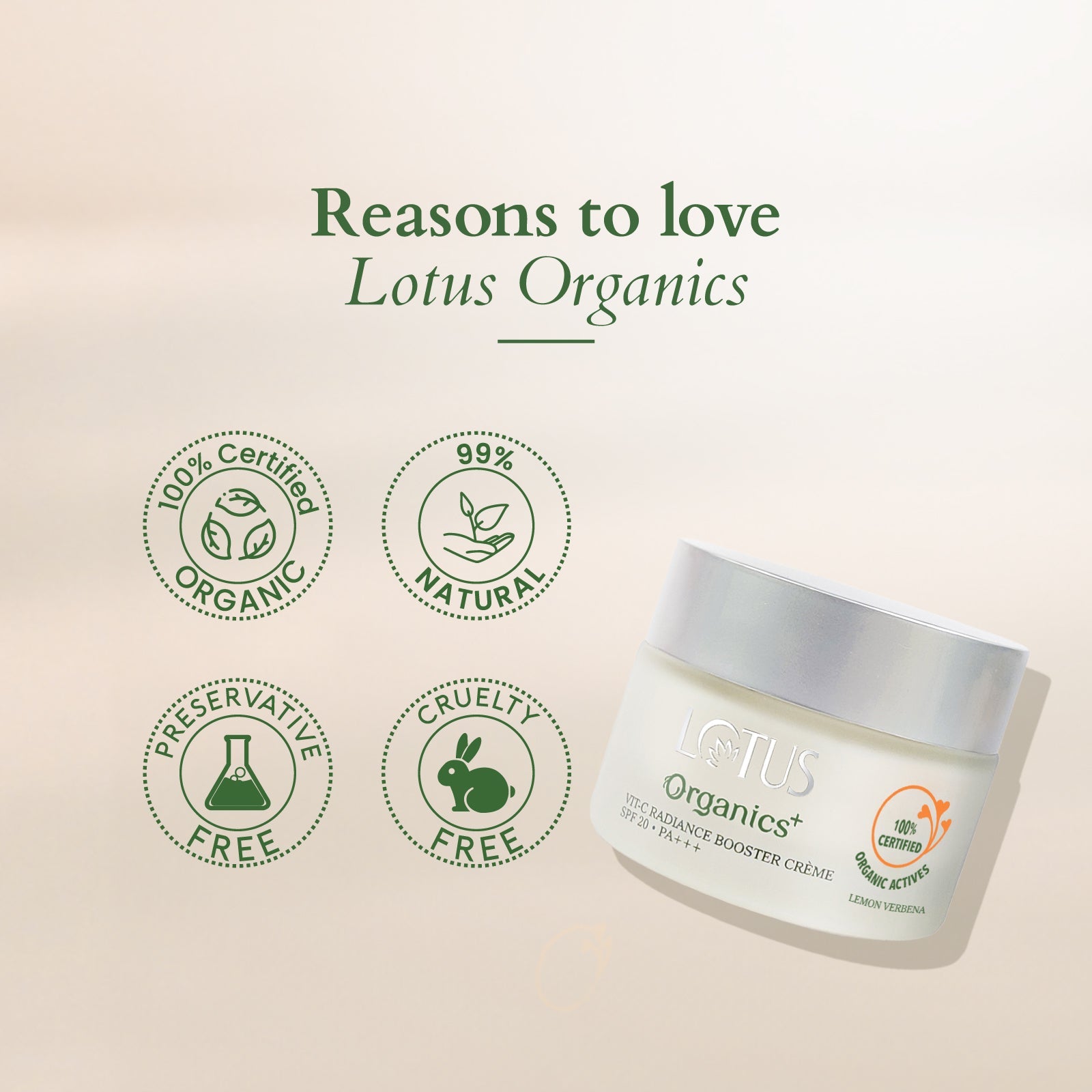 Organics+ Vitamin-C Radiance Booster cream 