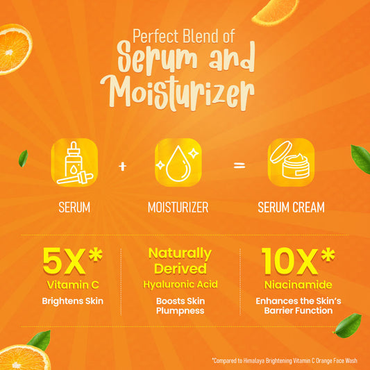 Brightening Vitamin C Orange Face Serum Cream Serum Cream