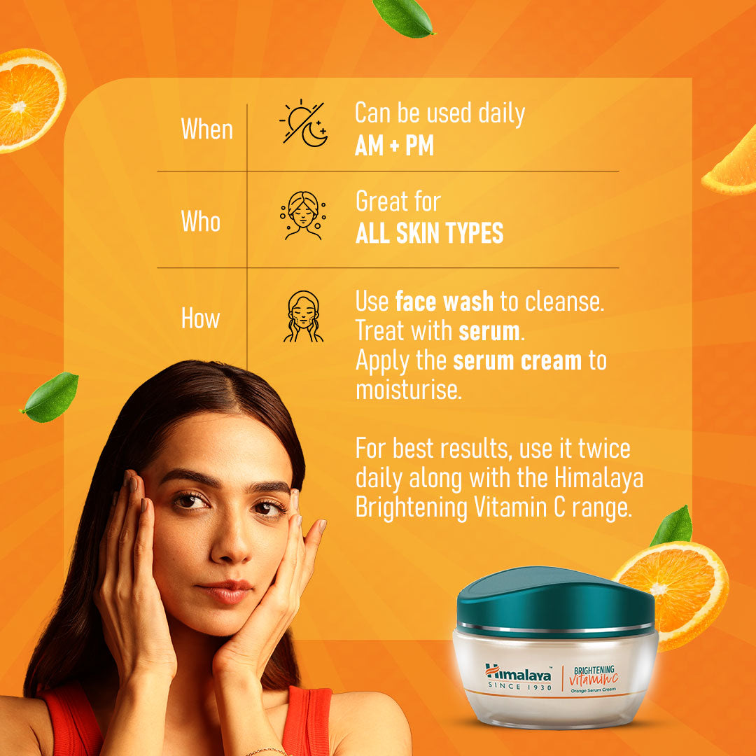 Brightening Vitamin C Orange Face Serum Cream Serum Cream