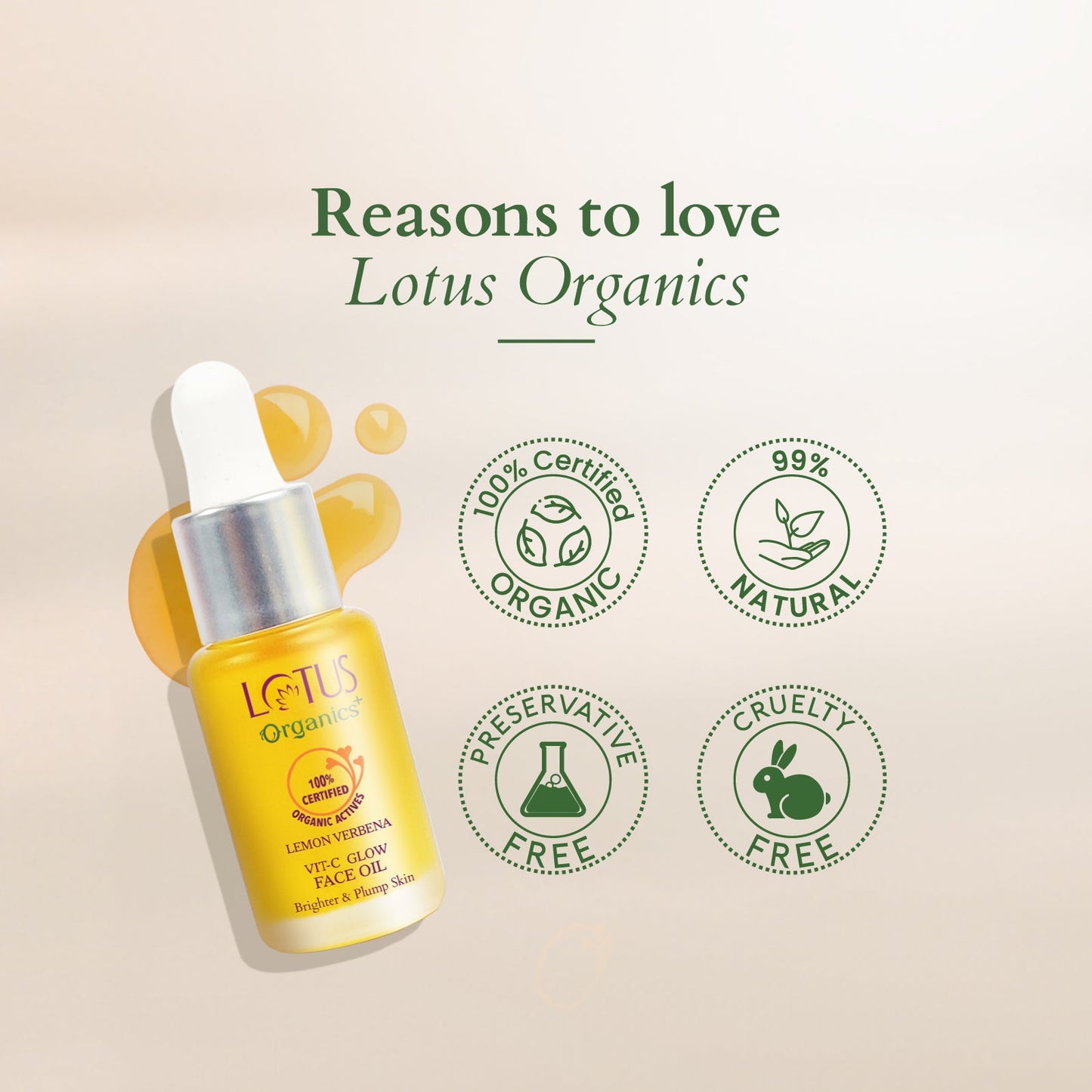 Organics+ Vitamin-C Glow Face Oil 