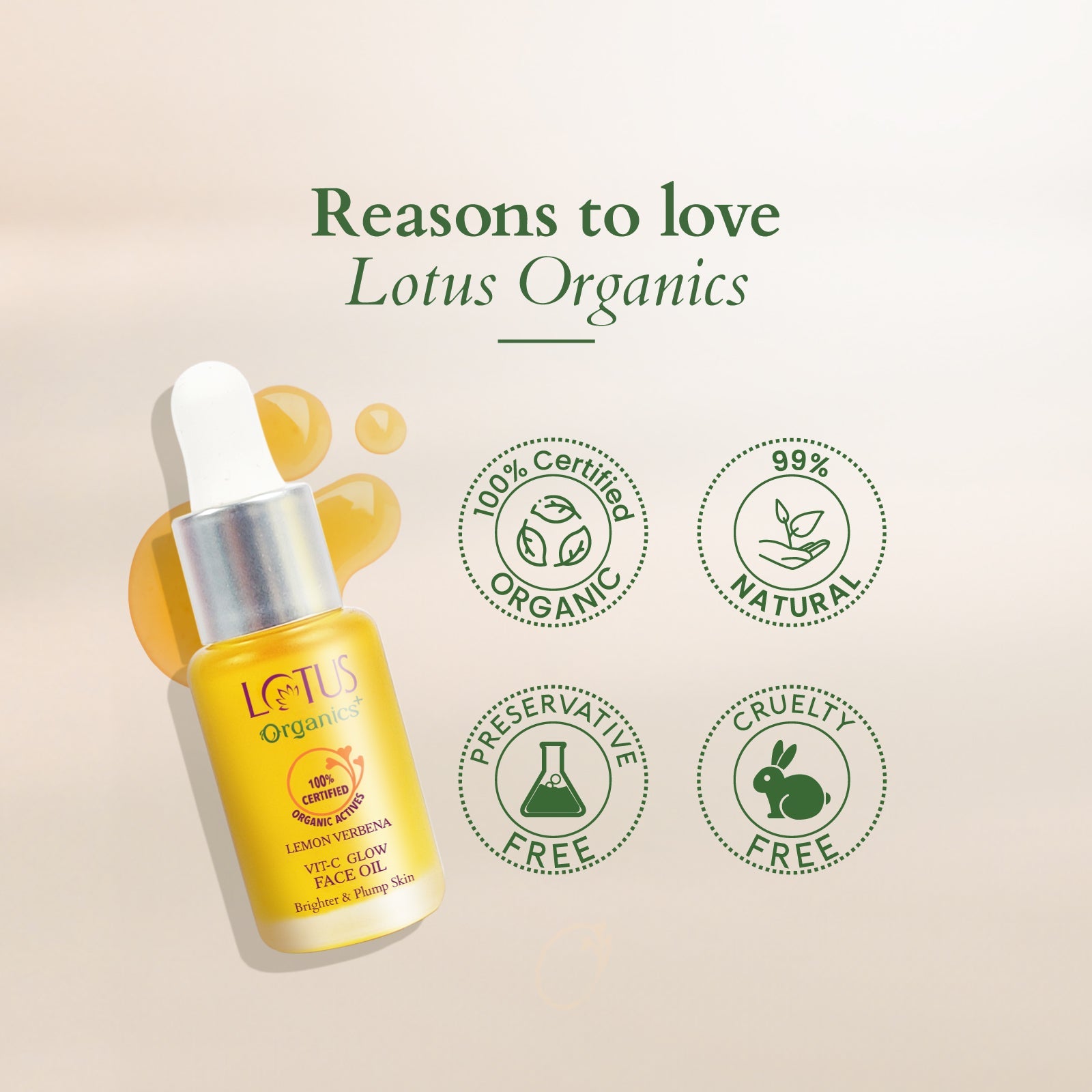 Organics+ Vitamin-C Glow Face Oil 