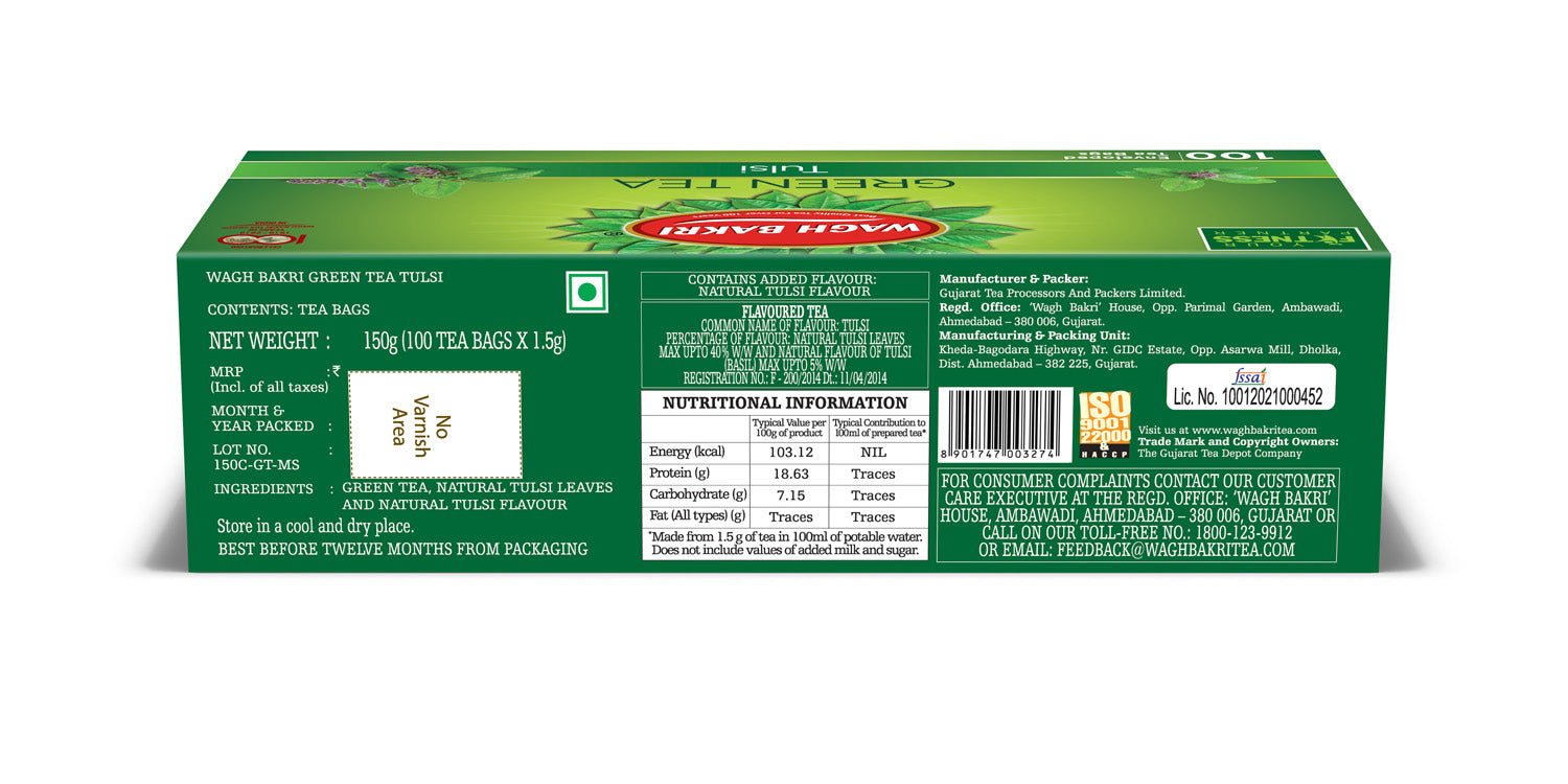 Tulsi Green Tea Bags