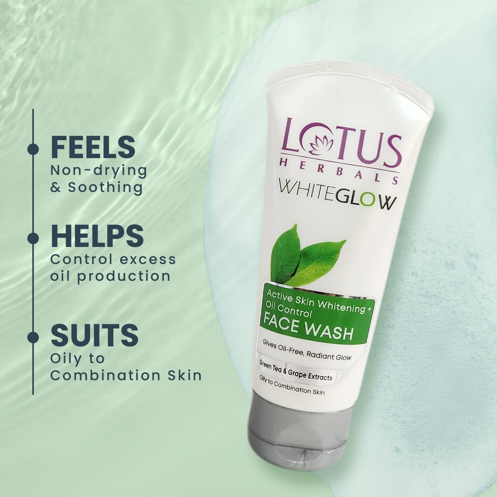 WhiteGlow Skin Brightening + Oil Control Facewash Pack of 2