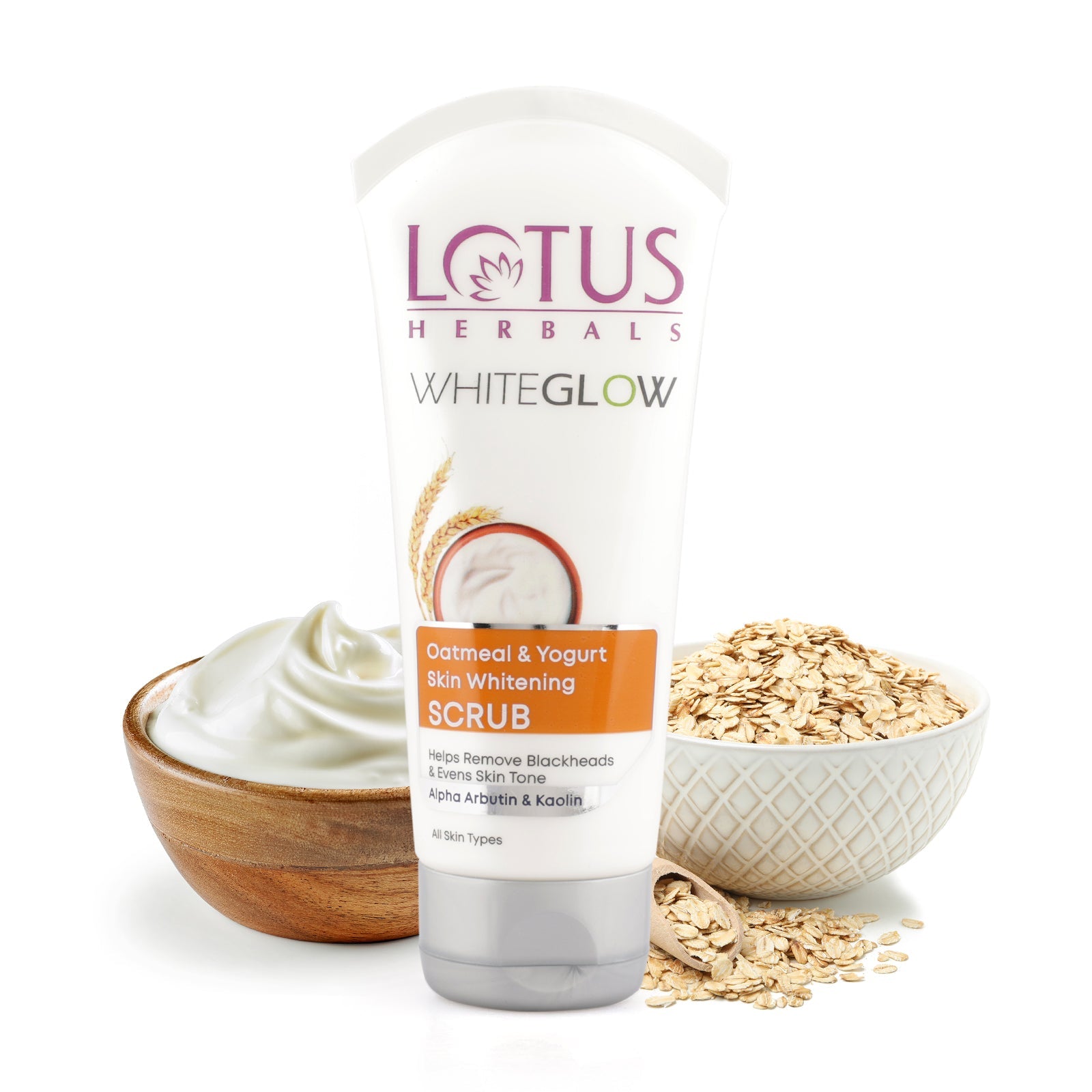 WhiteGlow Skin Brightening Oatmeal & Yogurt Scrub 100g