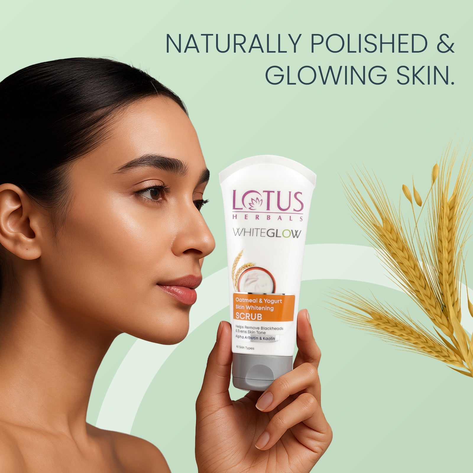 WhiteGlow Skin Brightening Oatmeal & Yogurt Scrub 150g