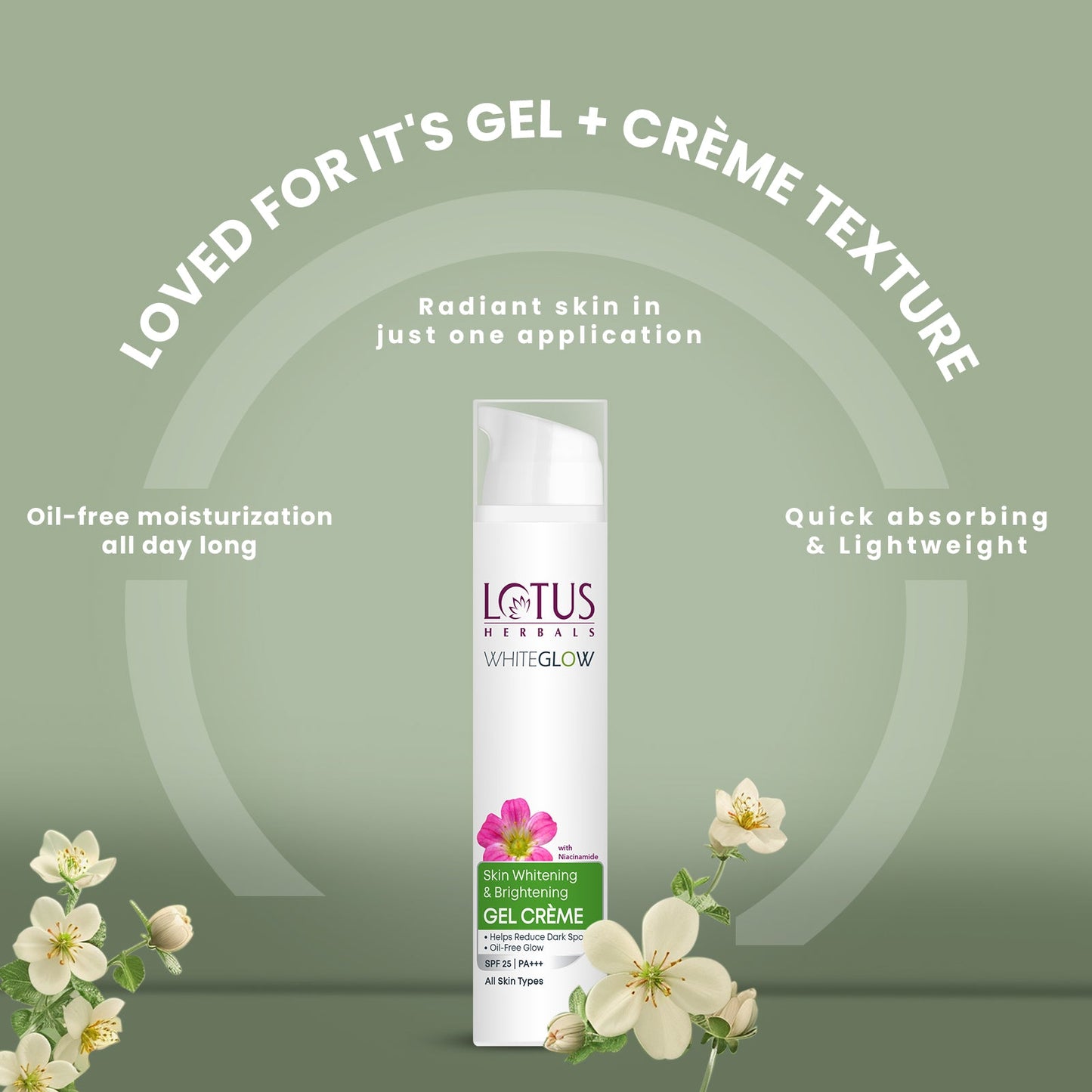 WhiteGlow Skin brightening Gel Creme SPF 25 PA+++ | 75g 75 g