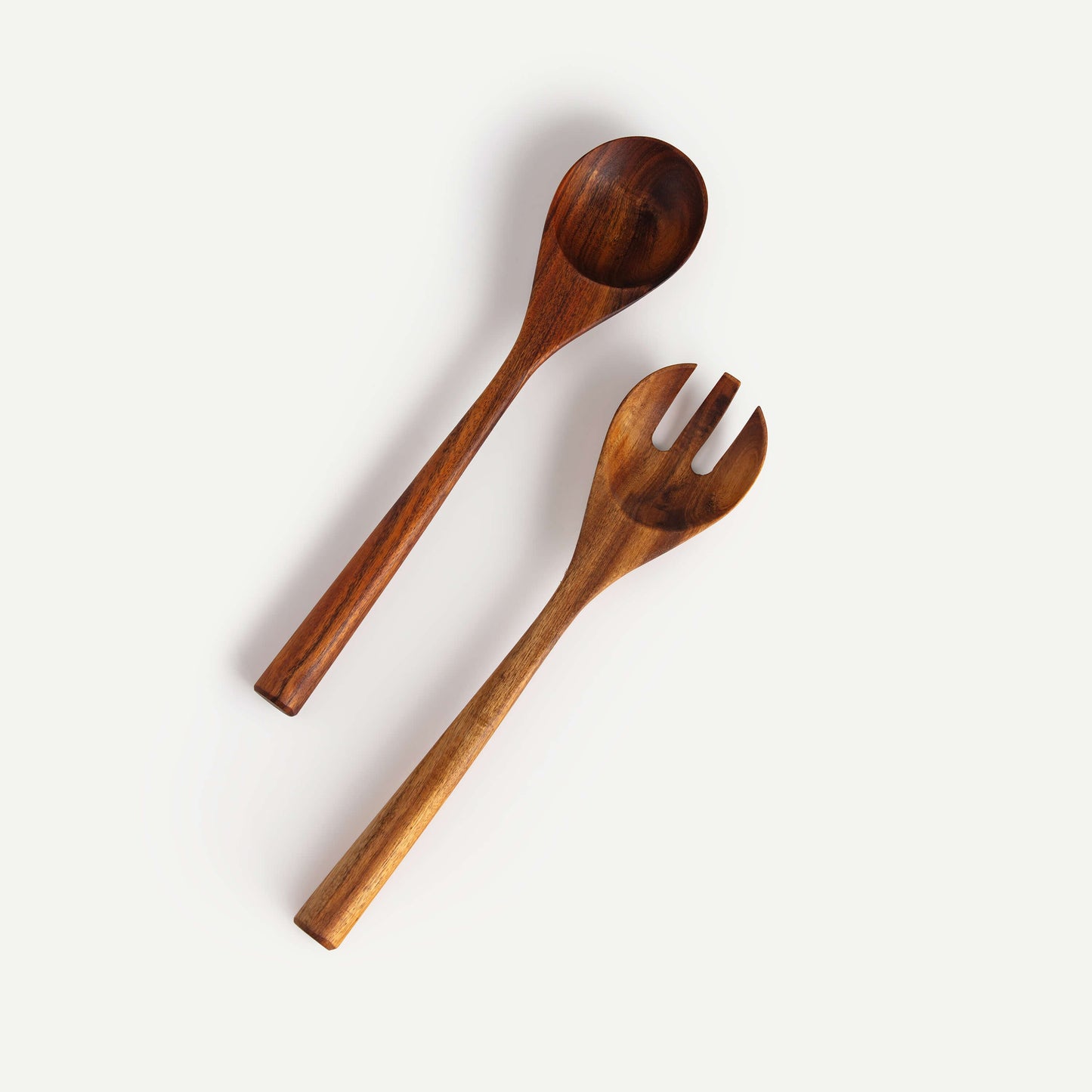 WOODEN SALAD SERVER SET スプーン - 長さ: 31.5、幅: 6.9、高さ: 2.3、フォーク - 長さ: 31.6、幅: 7、高さ: 2.1