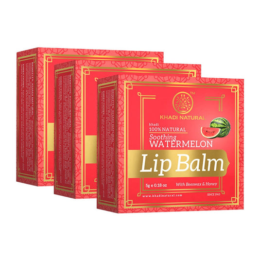 Watermelon Lip Balm - With Beeswax & Honey Combo Pack Of 3 5g Each