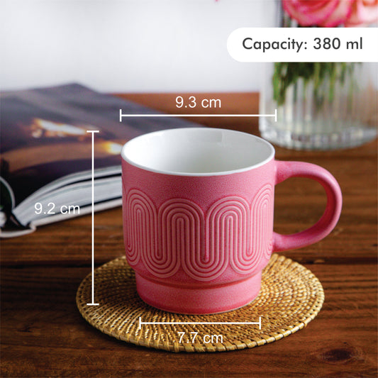 Waveform Collection – Rose Tide Coffee Mug (Set of 2) – 380 ml 380ml
