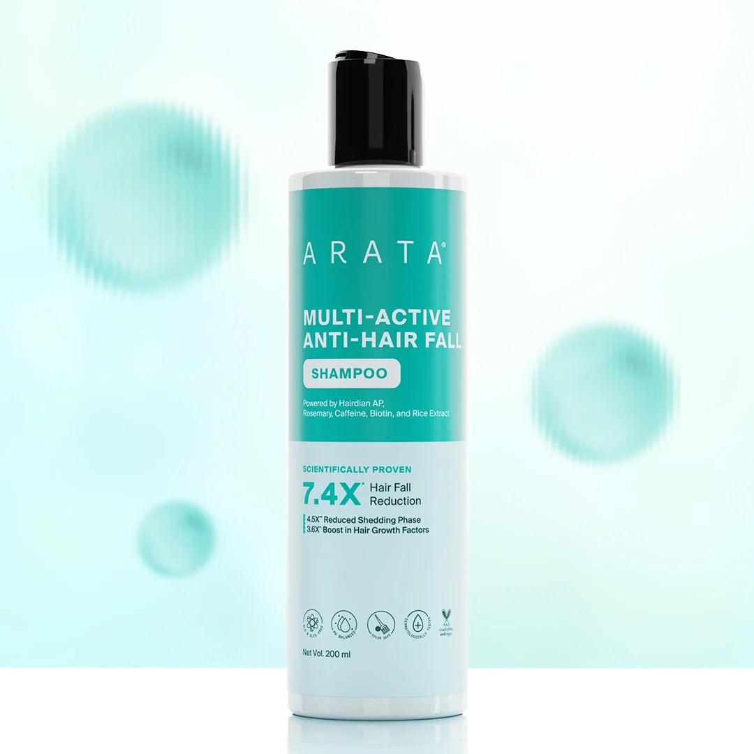 【Arata】 Multi-Active Anti-Hair Fall Shampoo for Hair Thinning & Hair Fall Reduction｜マルチアクティブ アンチヘアフォール シャンプー｜200g