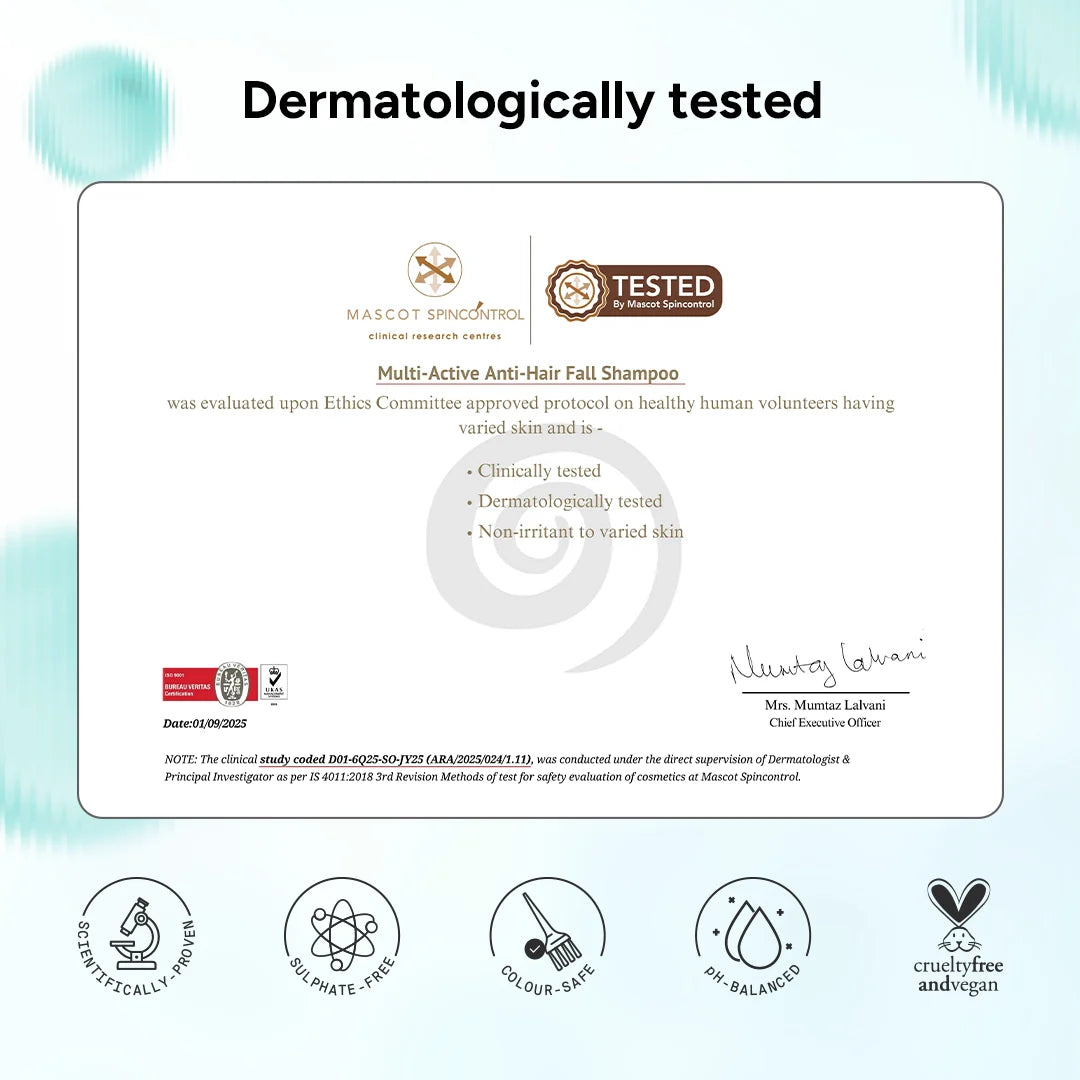 Multi-Active Anti-Hair Fall Shampoo for Hair Thinning & Hair Fall Reduction 200g