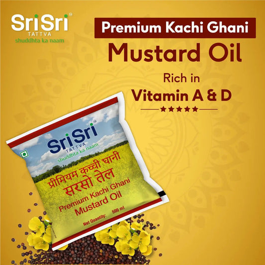 Premium Kachi Ghani Mustard Oil Pouch, 500 ml 500ml