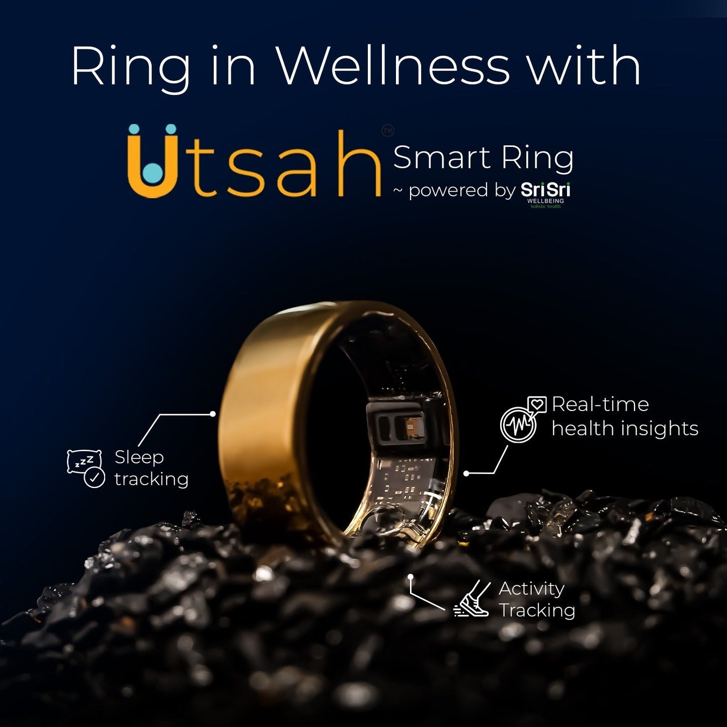 UTSAH Smart Ring U1 Stardust Silver