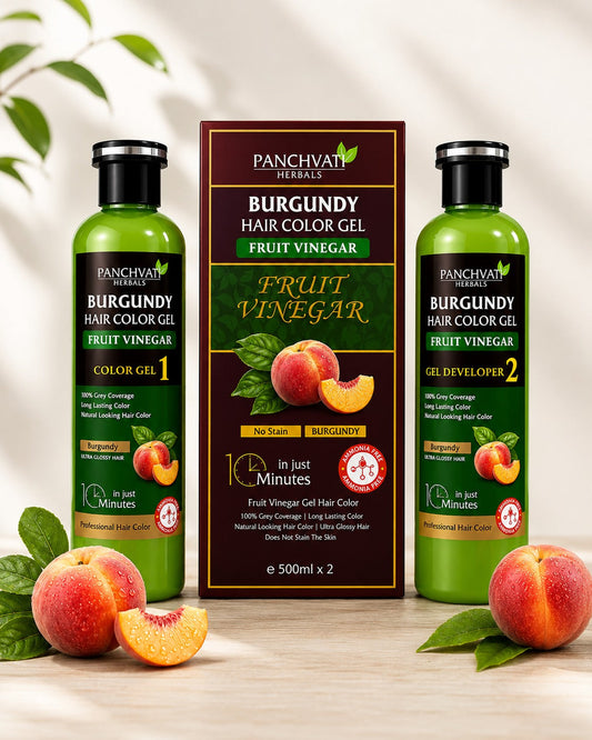 Burgundy Hair Color Gel with Fruit Vinegar 500ml x 2