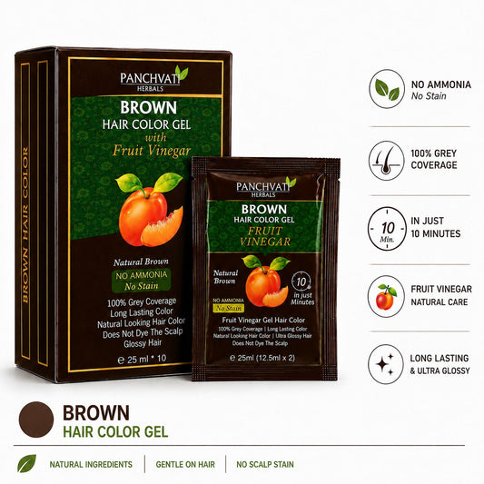 Fruit Vinegar Brown Hair Color Gel 25ml x 10 Sachets