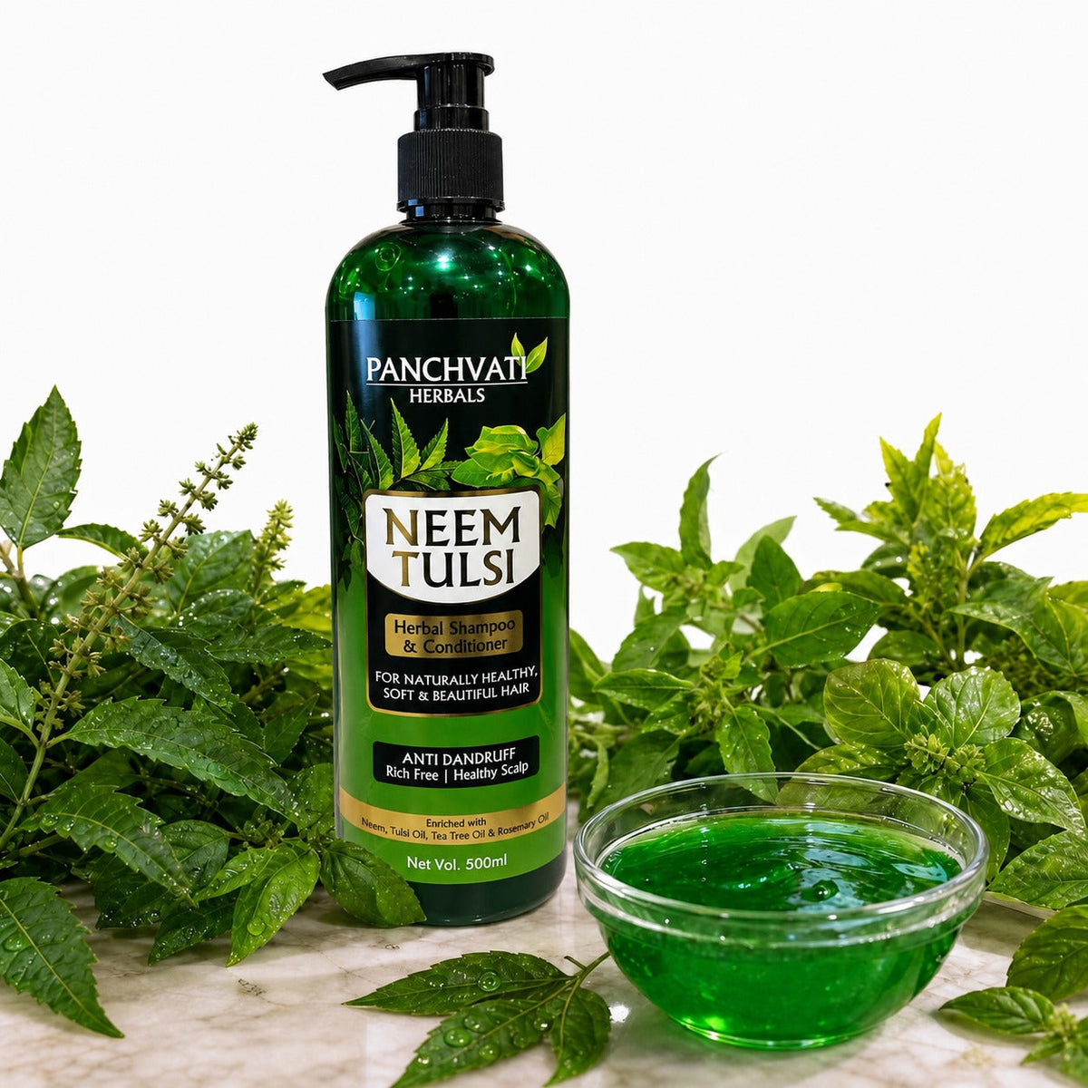 Neem & Tulsi Herbal Shampoo with Conditioner 500ml