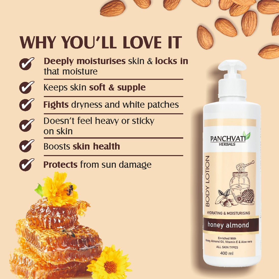 Honey Almond Body Lotion 400ml